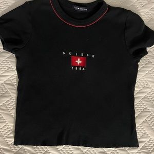 Brandy Melville, small black baby tee